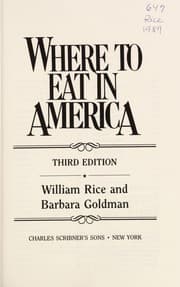 Tapa de Where to eat in America