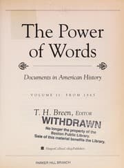 Tapa de The Power of Words: Documents in American History