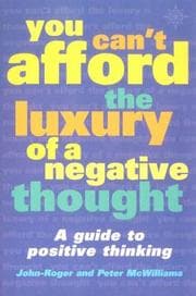 Tapa de You Can't Afford the Luxury of a Negative Thought