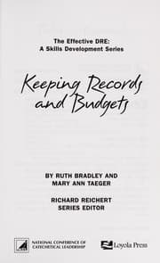 Tapa de Keeping records and budgets