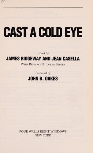 Tapa de Cast a cold eye