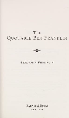 Tapa de The quotable Ben Franklin