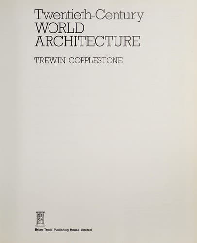 Tapa de Twentieth-Century World Architecture