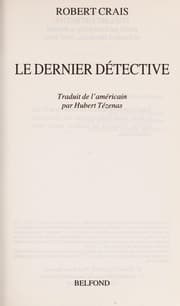 Tapa de Le dernier detective