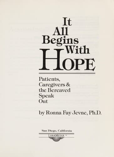 Tapa de It all begins with hope