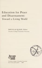 Tapa de Education for peace and disarmament