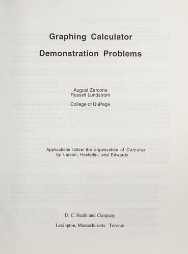 Tapa de Graphing Calculator Demonstration Problems Ti-81