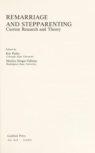 Tapa de Remarriage and stepparenting