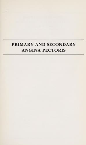 Tapa de Primary and secondary angina pectoris