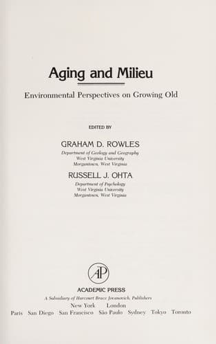 Tapa de Aging and milieu