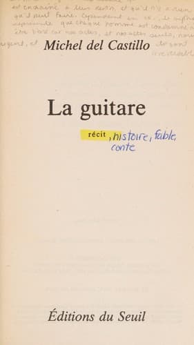 Tapa de La guitare