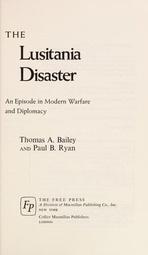 Tapa de The Lusitania disaster