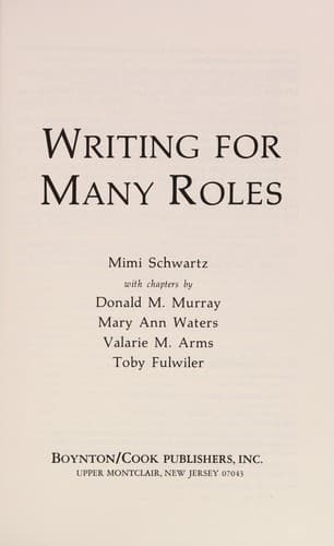 Tapa de Writing for many roles