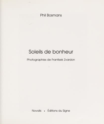 Tapa de Soleils de bonheur