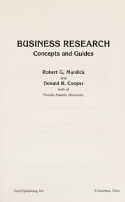 Tapa de Business research