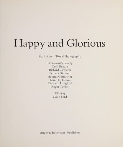 Tapa de Happy and glorious