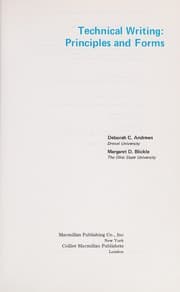 Tapa de Technical writing