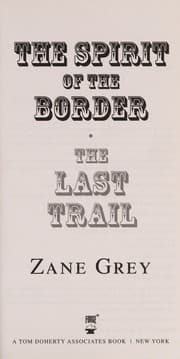 Tapa de The Spirit of the Border & The Last Trail