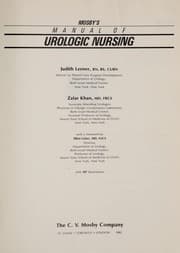 Tapa de Mosby's manual of urologic nursing