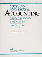 Tapa de Cost and managerial accounting