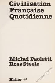 Tapa de Civilisation francʹaise quotidienne