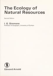 Tapa de The ecology of natural resources
