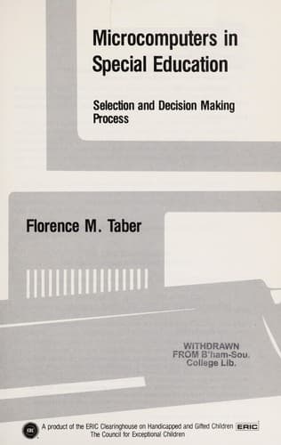 Tapa de Microcomputers in special education