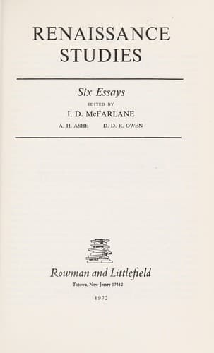 Tapa de Renaissance studies