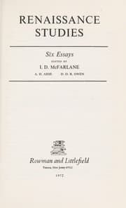 Tapa de Renaissance studies