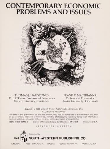 Tapa de Contemporary economic problems and issues