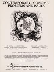 Tapa de Contemporary economic problems and issues