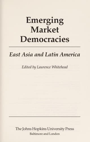 Tapa de Emerging market democracies