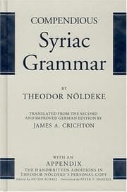 Tapa de Compendious Syriac Grammar