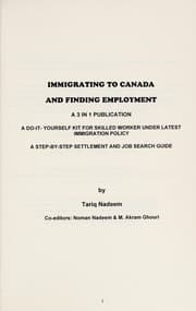 Tapa de Immigrating to Canada and finding employement