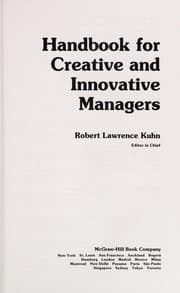 Tapa de Handbook for creative and innovative managers