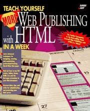 Tapa de Teach yourself more Web publishing with HTML in a week