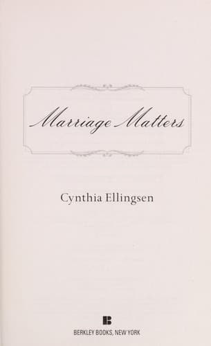 Tapa de Marriage matters