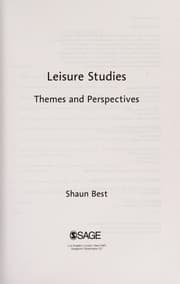 Tapa de Leisure studies