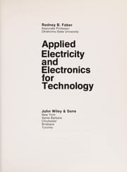 Tapa de Applied electricity and electronics for technology