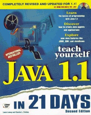 Tapa de Teach yourself Java 1.1 in 21 days