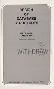 Tapa de Design of database structures
