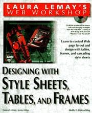 Tapa de Designing with style sheets, tables, and frames
