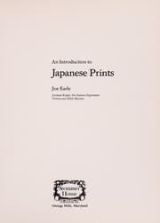 Tapa de An introduction to Japanese prints