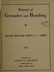 Tapa de Manual of grenades and bombing