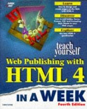 Tapa de Teach yourself Web publishing with HTML 4 in a week