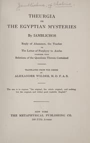 Tapa de Theurgia, or, The Egyptian mysteries