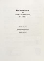 Tapa de Information systems for health care enterprises