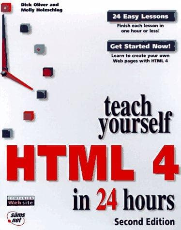 Tapa de Teach yourself HTML 4 in 24 hours
