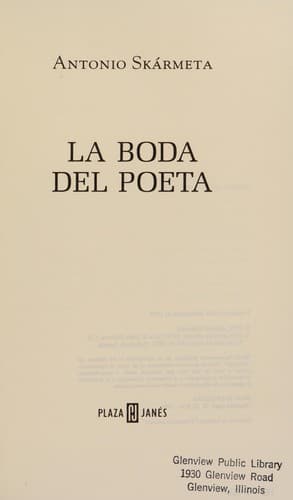 Tapa de La boda del poeta