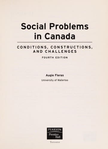Tapa de Social problems in Canada